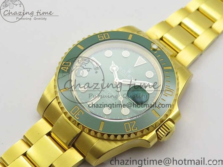 Wrapped YG 116610 Wrapped A2836 Edition ROF Submariner LV YG Green Bracelet on Best Dial 0422